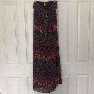 Strapless maxi dress